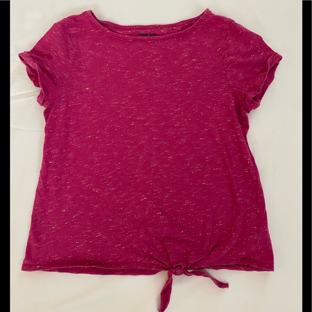 Lands End. Medium 10/12. Fun Spotted Shirt.